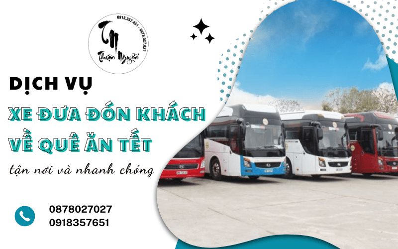 xe đưa đón khách về quê ăn Tết