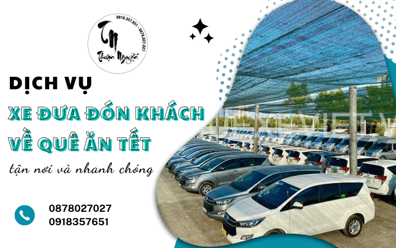 xe đưa đón khách về quê ăn Tết