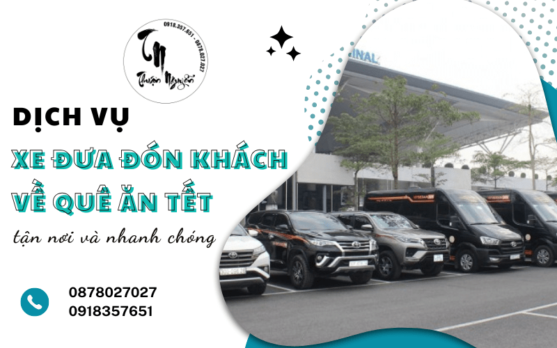 xe đưa đón khách về quê ăn Tết