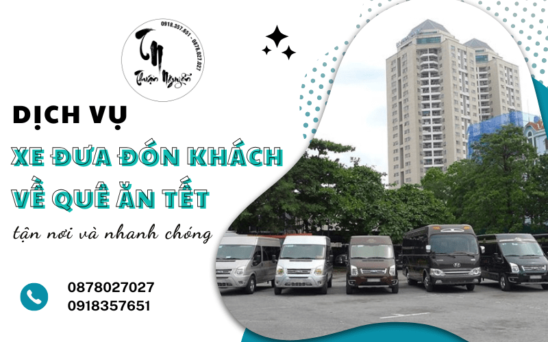 xe đưa đón khách về quê ăn Tết